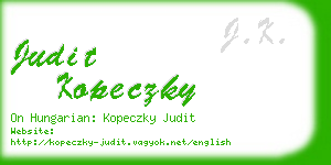 judit kopeczky business card